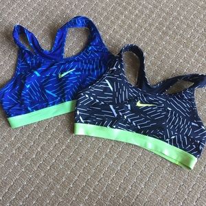 Good condition TWO Nike sports bras medium